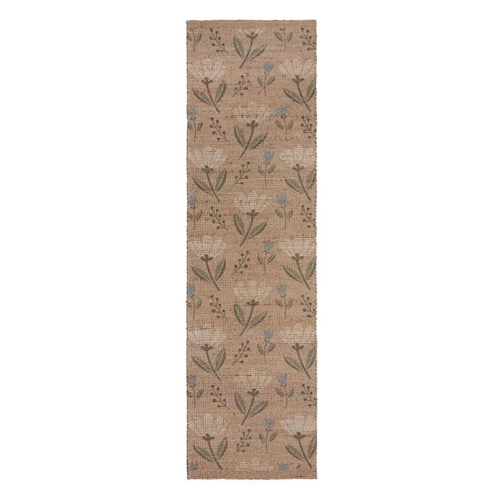 Flair Rugs, Běhoun Nadya Arriana Floral Natural, 60x230, béžová, ložnice