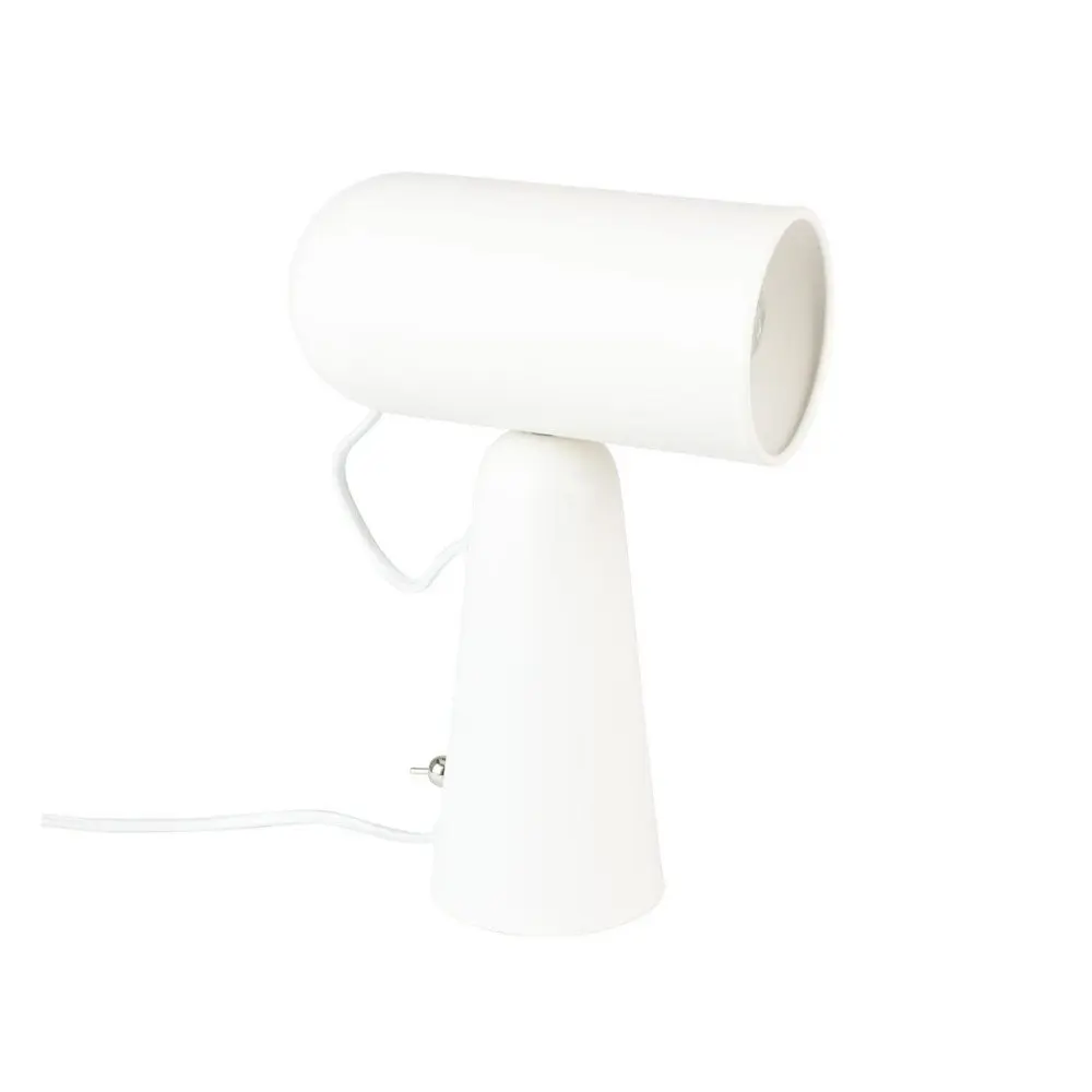 Bílá stolní lampa White Label Vesper