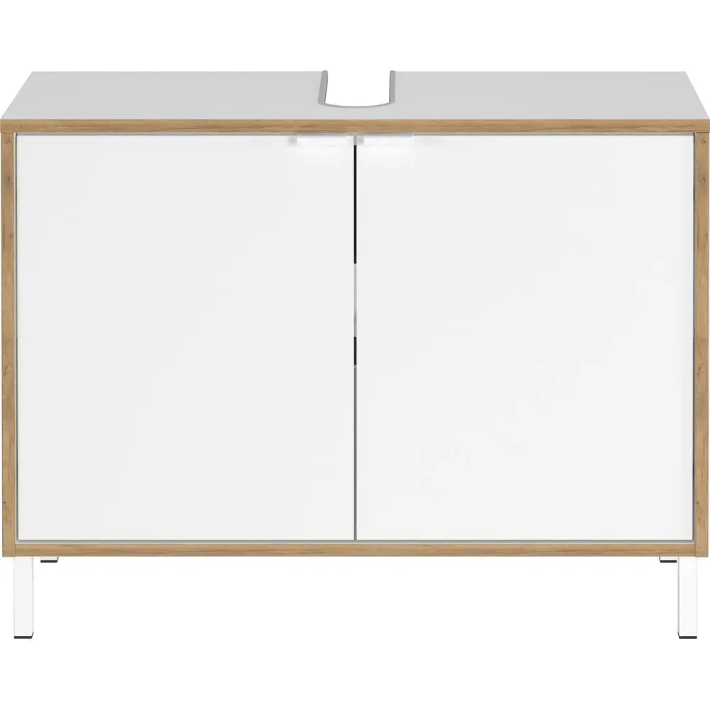 Bílá vysoká skříňka pod umyvadlo 80x60 cm Topeka – Germania