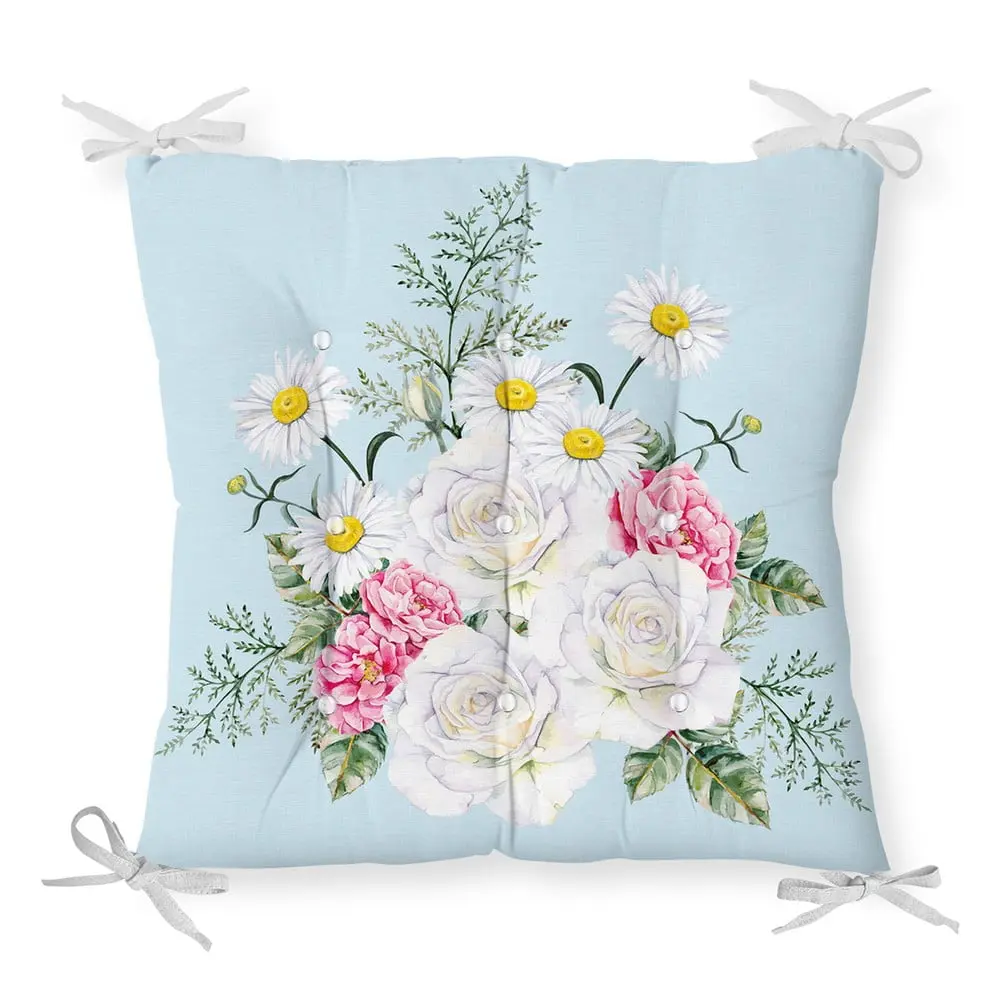 Podsedák s příměsí bavlny Minimalist Cushion Covers Spring Flowers, 40 x 40 cm