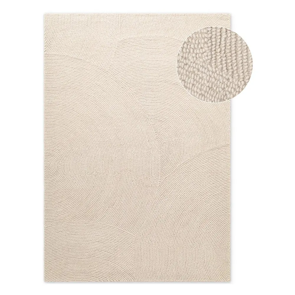 Ručně tkaný vlněný koberec ve světle přírodní barvě 160x230 cm Calmio – Hanse Home