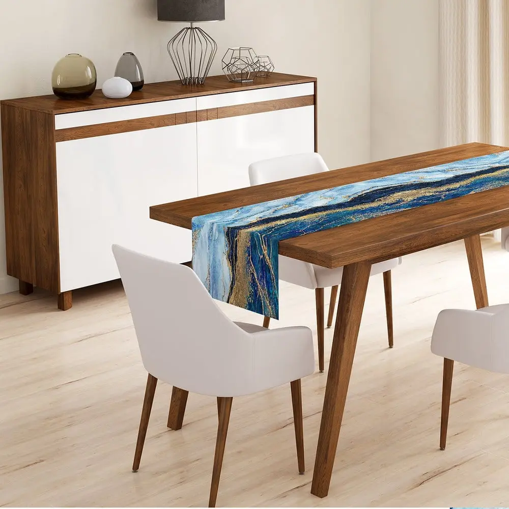 Běhoun na stůl 40x130 cm Marble – Minimalist Cushion Covers