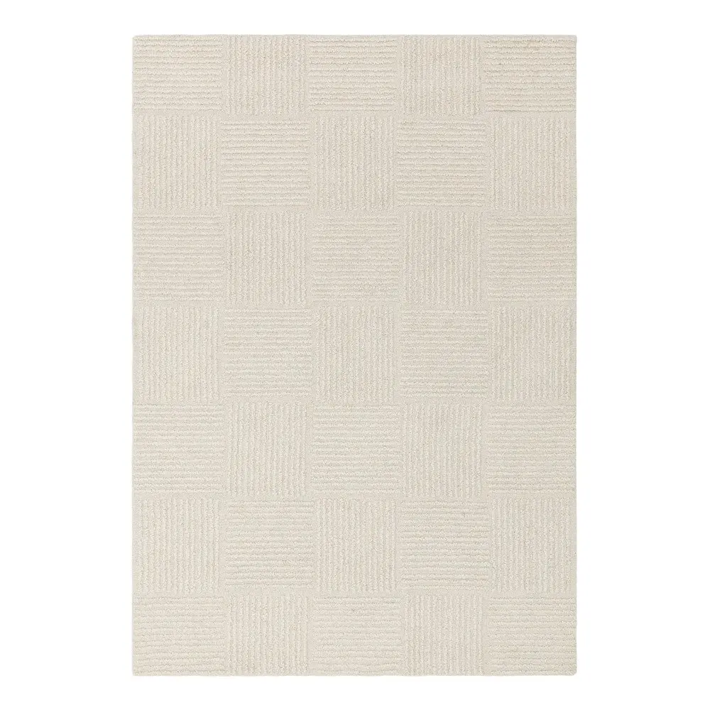 Slonovinový ručně tkaný vlněný koberec 120x170 cm Zennith Grid – Asiatic Carpets