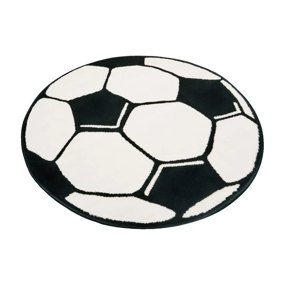 Koberec Hanse Home PP Football bílý / černý kruh