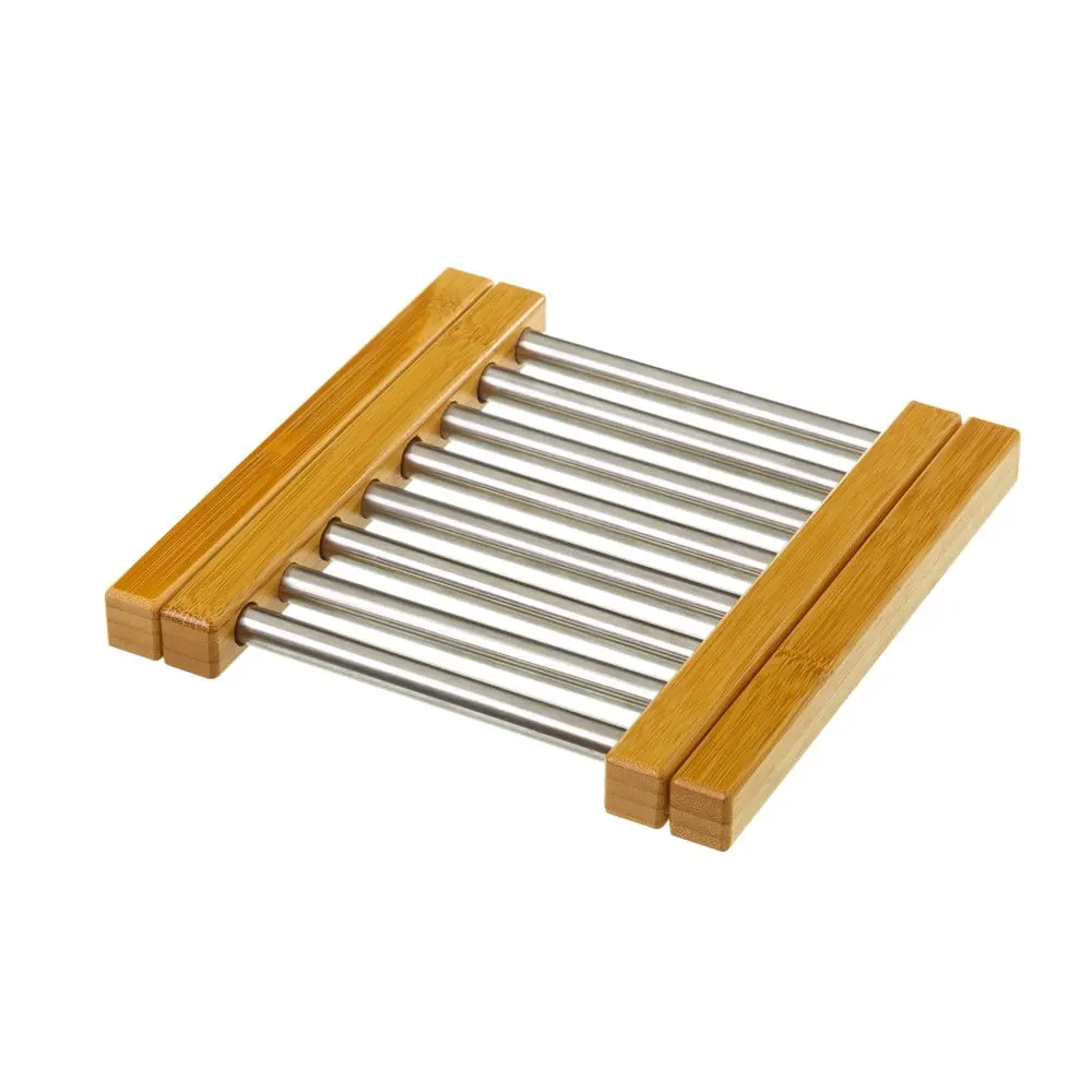 Nastavitelná podložka z bambusu a oceli pod horké nádoby Casa Selección