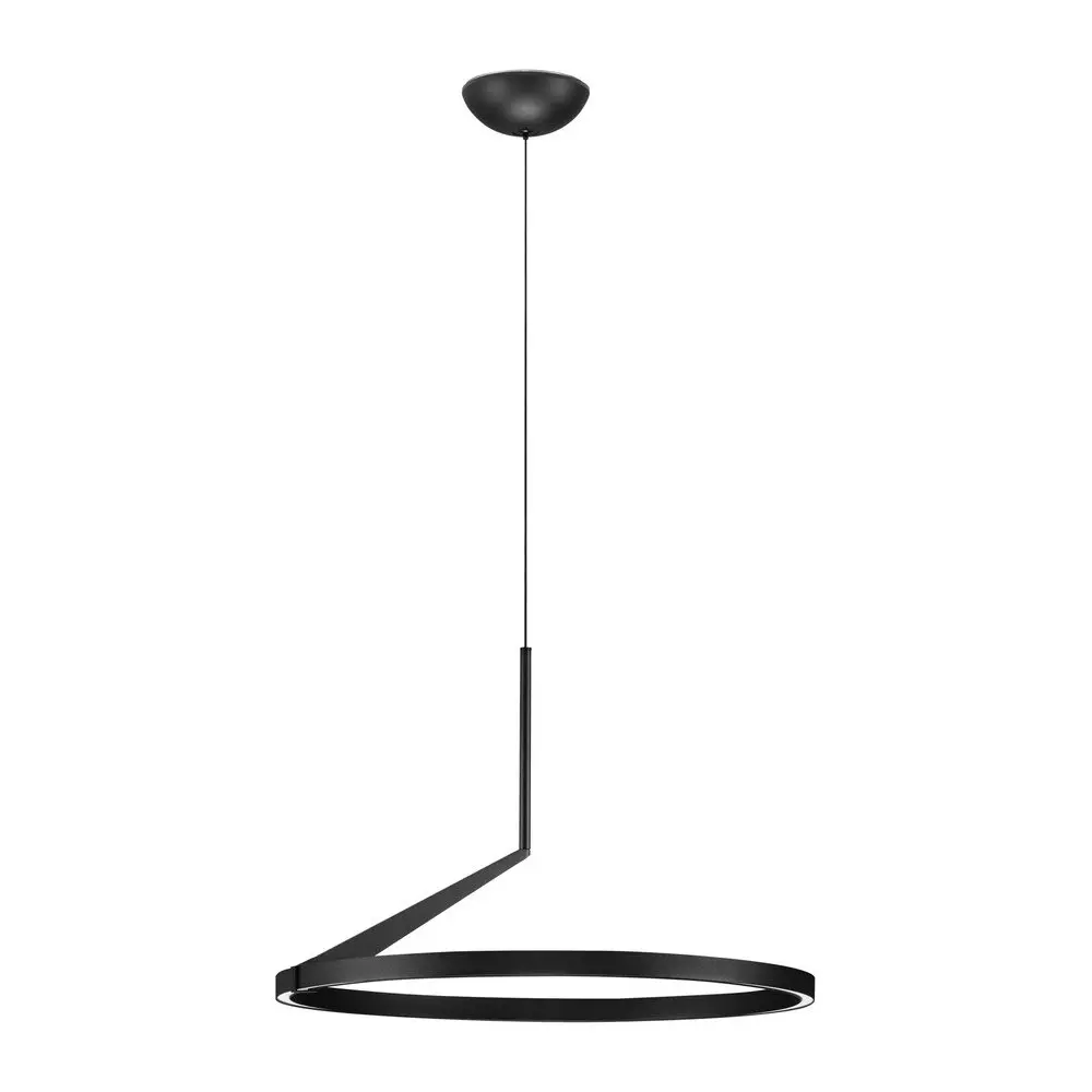 Matně černé hliníkové LED stmívatelné závěsné svítidlo ø 60 cm Tilia – Nova Luce