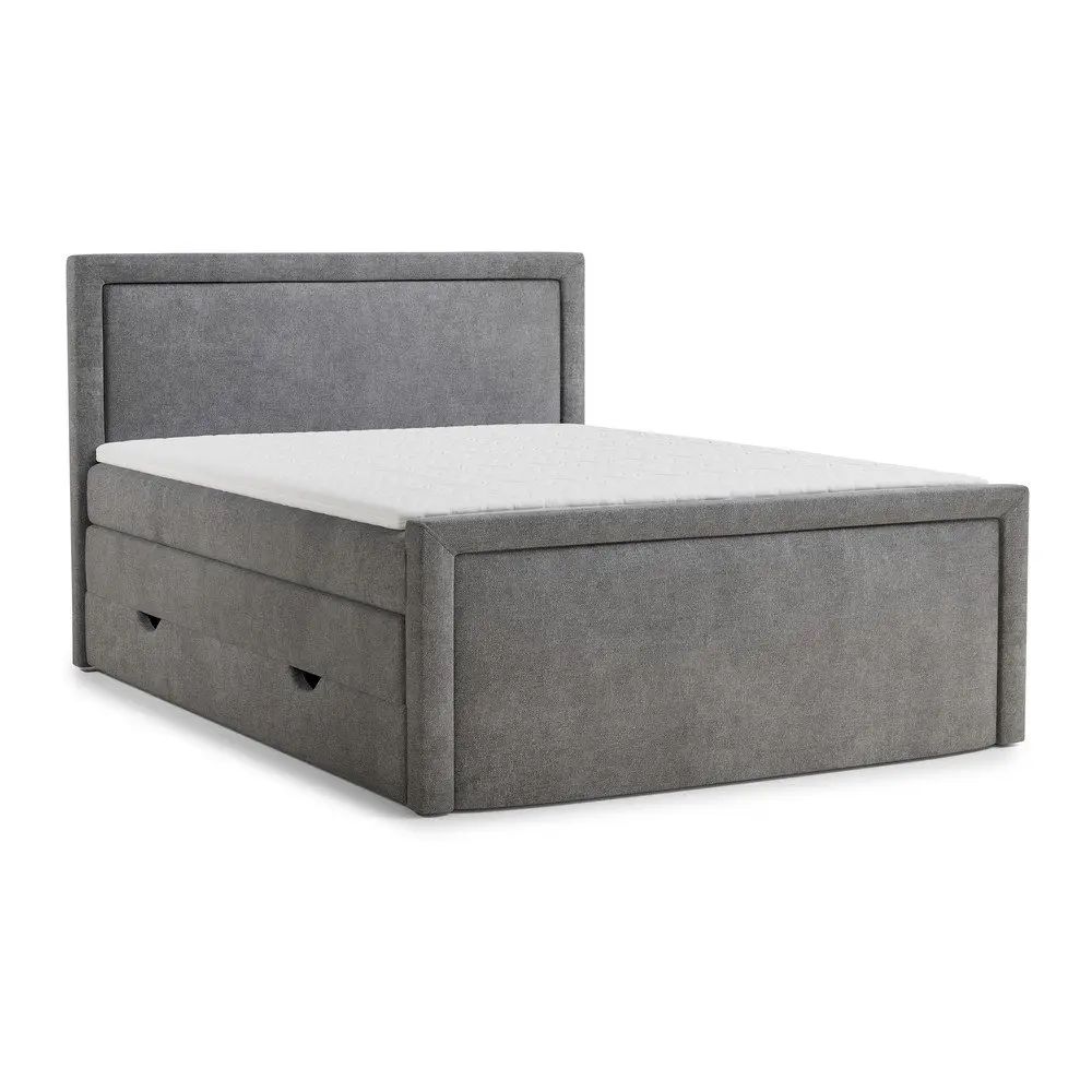 Šedá boxspring postel s úložným prostorem 200x200 cm Fresco – Maison de Rêve