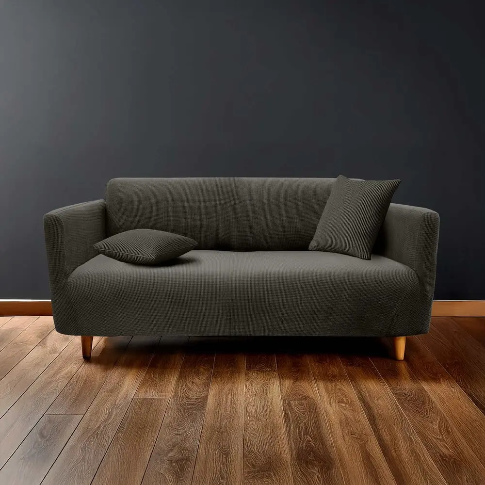 Antracitový 3místný napínací potah na pohovku Sacha – douceur d'intérieur