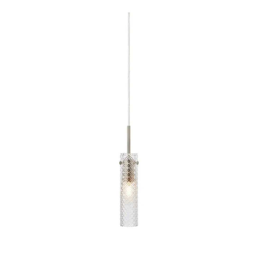 Skleněné závěsné svítidlo v matně stříbrné barvě ø5x27,5 cm Vibia – Markslöjd