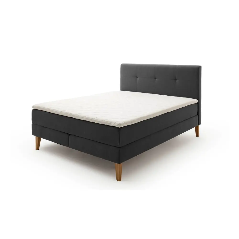 Antracitová boxspring postel 180x200 cm Stockholm – Meise Möbel