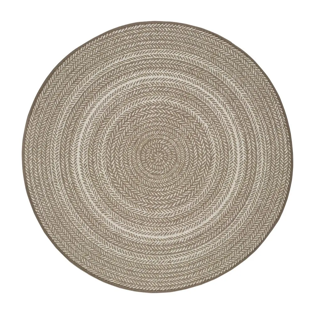 Černý venkovní koberec Universal Silvana Rutto, ⌀ 120 cm
