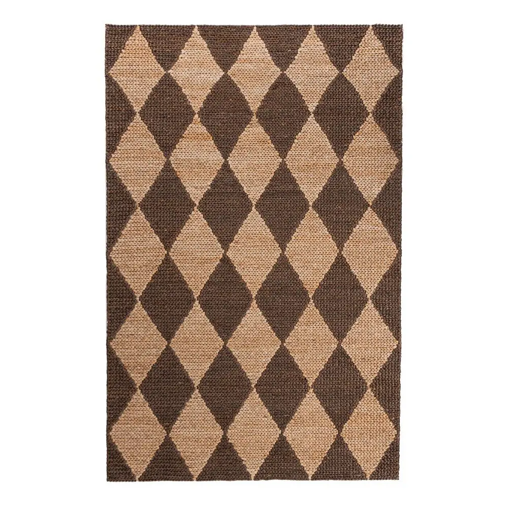 Hnědý/v přírodní barvě ručně tkaný koberec s příměsí juty 160x230 cm Effie Diamond – Flair Rugs