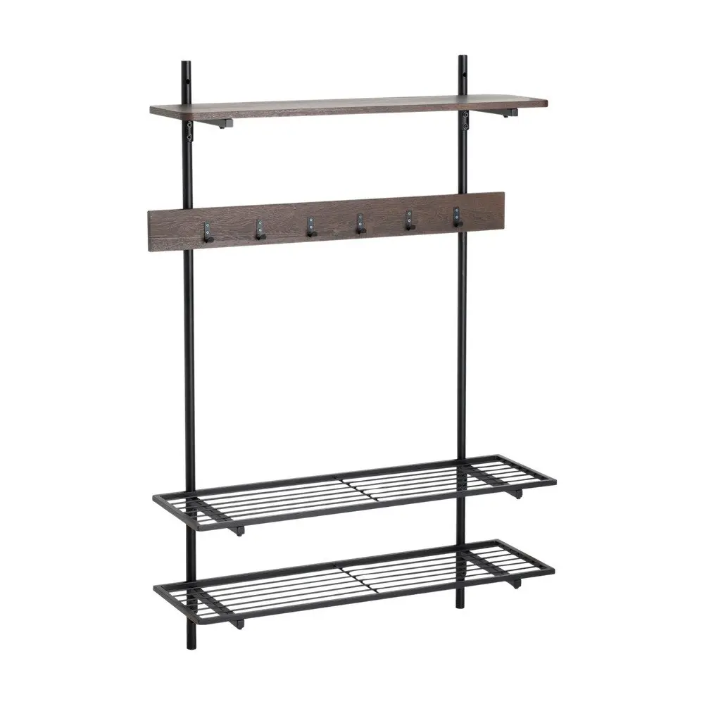 Hnědá kovová předsíňová sestava 100x150x25 cm Gilda – Ellos Home
