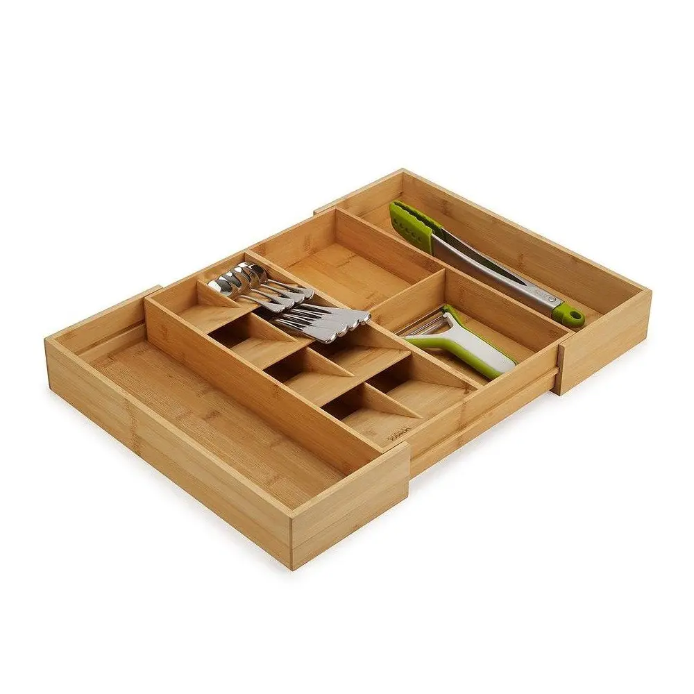 Nastavitelný bambusový příborník do zásuvky v přírodní barvě 32 x 40 cm DrawerStore Bamboo – Joseph Joseph