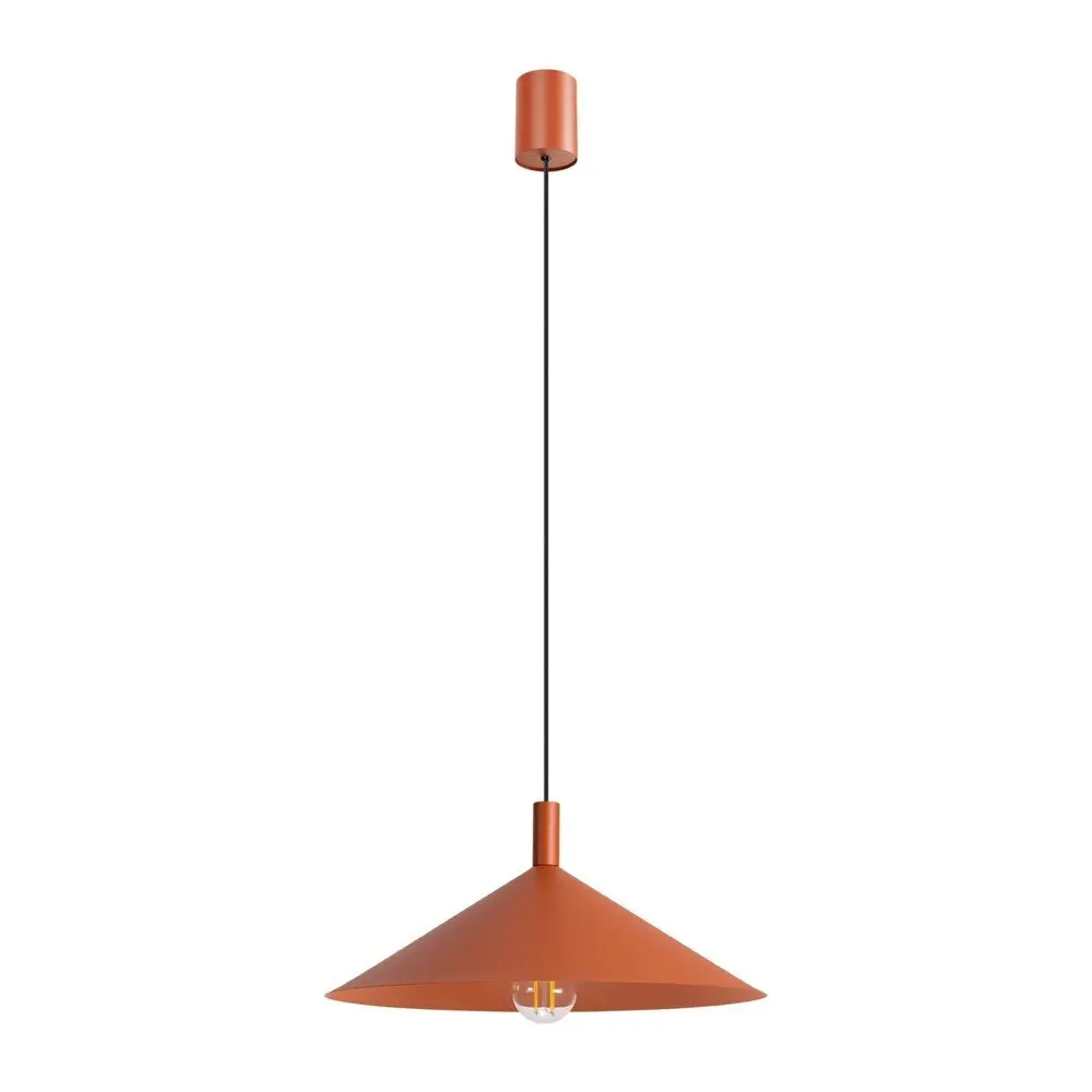 Ocelové závěsné svítidlo v cihlové barvě ø 40 cm Zylo – Sollux