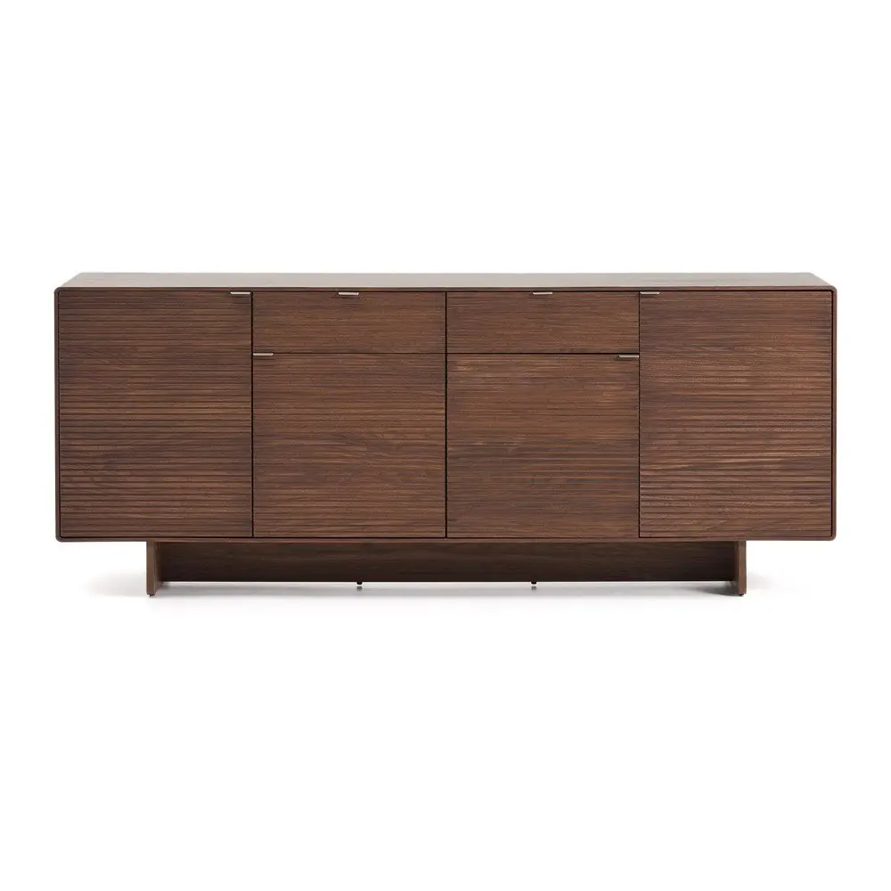 Tmavě hnědá komoda v dekoru ořechu 194,5x78x45 cm Norlen – Kave Home