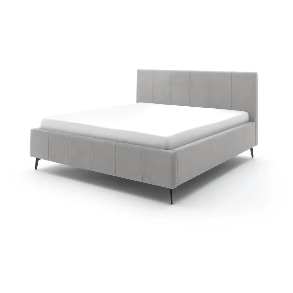 Béžová čalouněná dvoulůžková postel s úložným prostorem s roštem 180x200 cm Lizzano – Meise Möbel