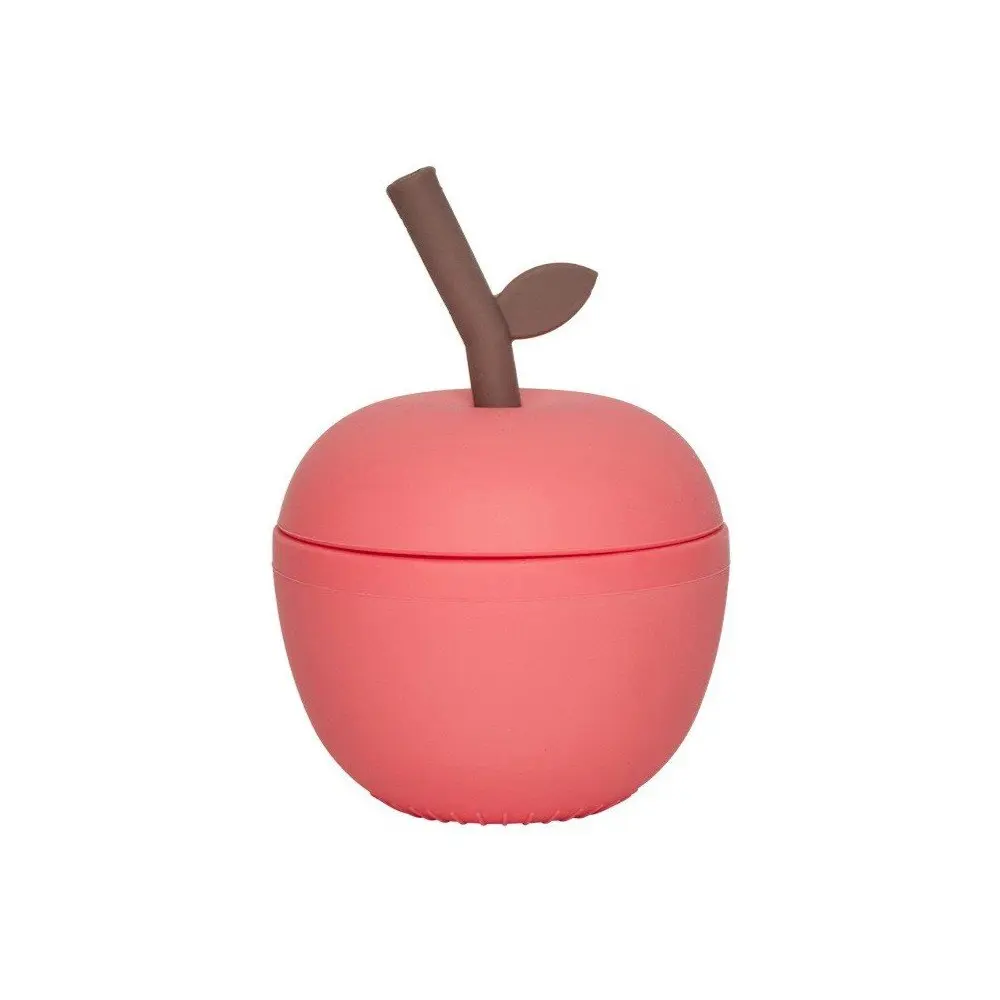 Červený silikonový dětský hrnek Apple – OYOY Mini