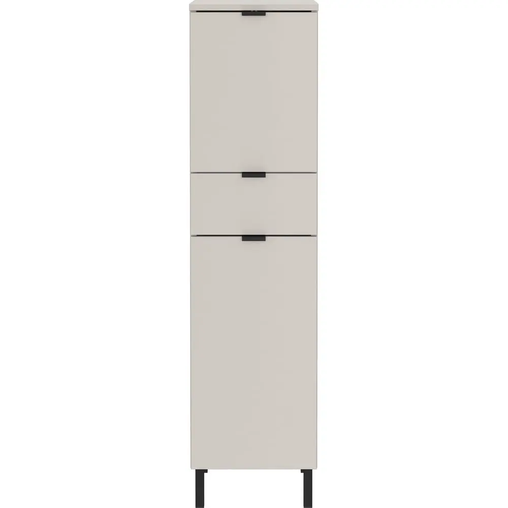 Krémová vysoká/úzká koupelnová skříňka 30x120 cm Arcena – Germania