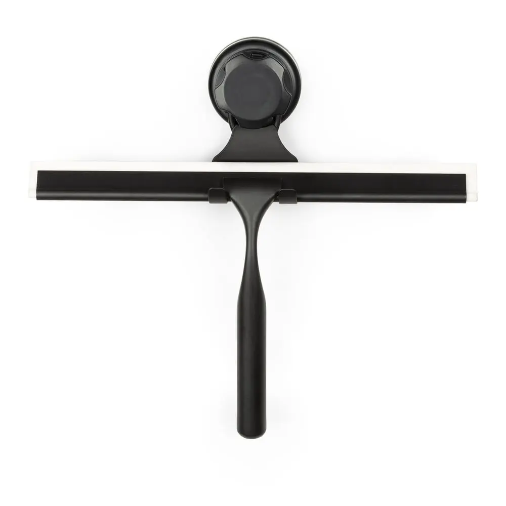 Černá samodržící nástěnná stěrka na sklo s držákem Compactor Bestlock Black Double Hook Squeegee