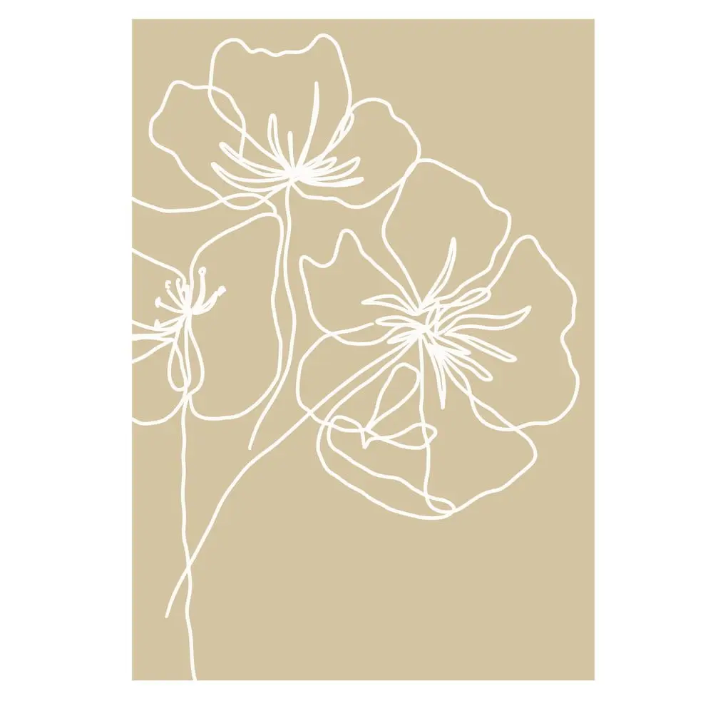 Plakát 29x41 cm White Poppy – Veronika Boulová