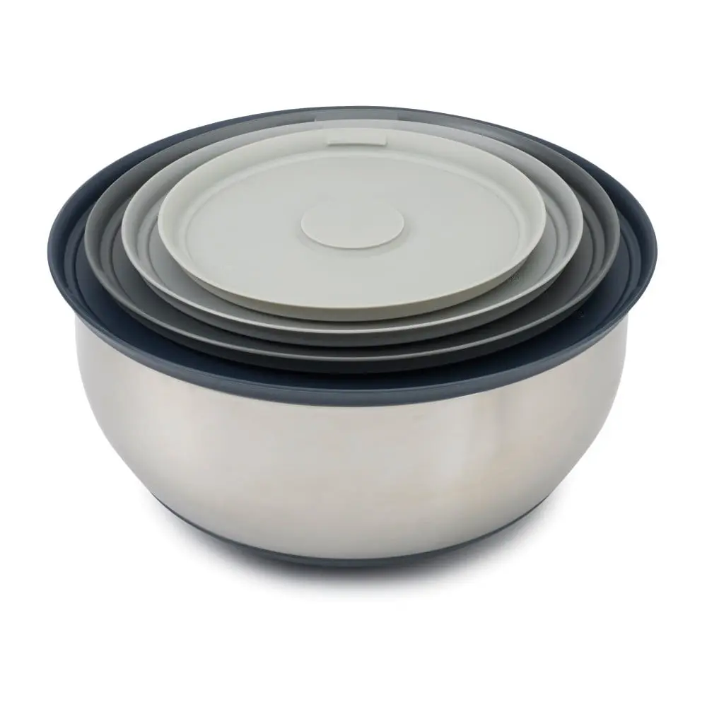 Nerezové mísy v sadě 4 ks ve stříbrné barvě ø 28,5 cm Nest Prep&Store – Joseph Joseph