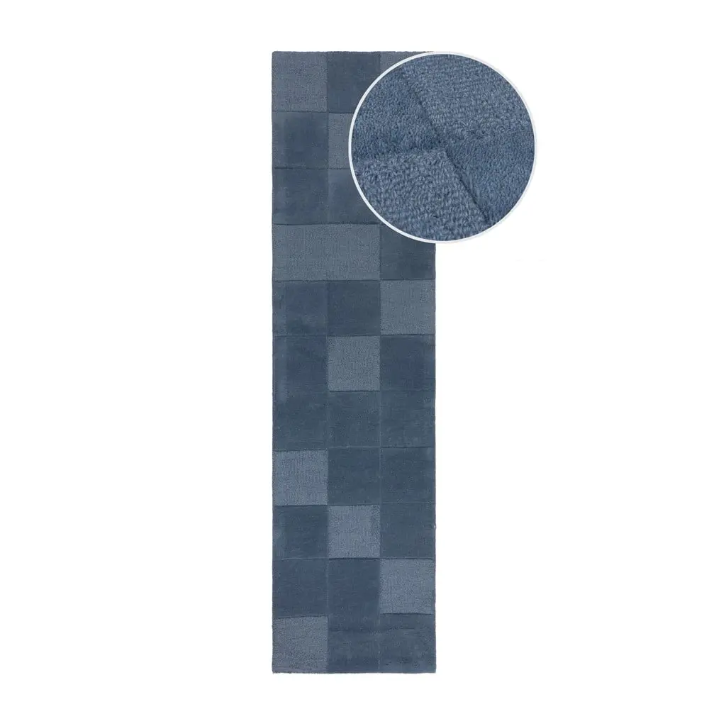 Flair Rugs, Běhoun Moderno Checkerboard Blue, 60x230, modrá, chodba / předsíň