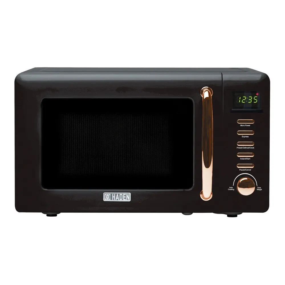 Černá mikrovlnná trouba Black & Copper – Haden
