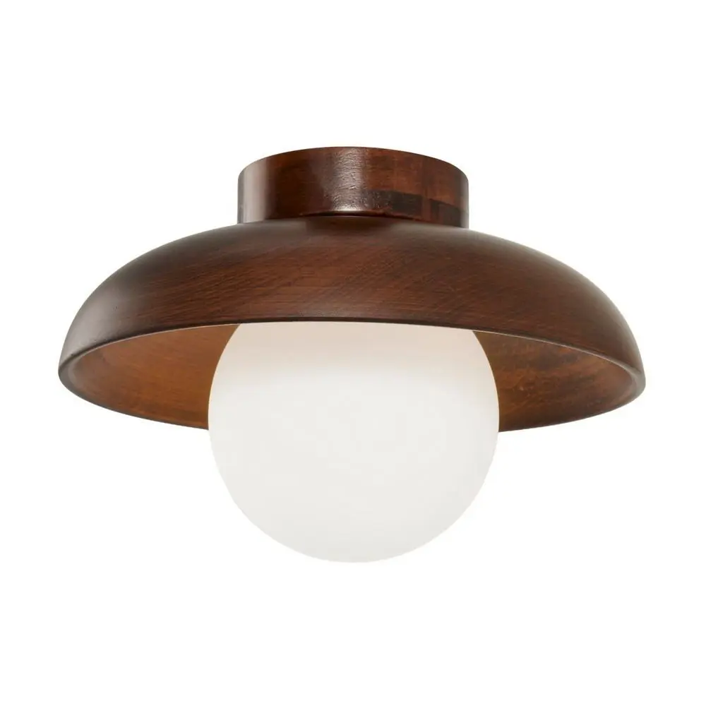 Hnědé stropní svítidlo se skleněným stínidlem ø 24 cm Elsa – Opviq lights