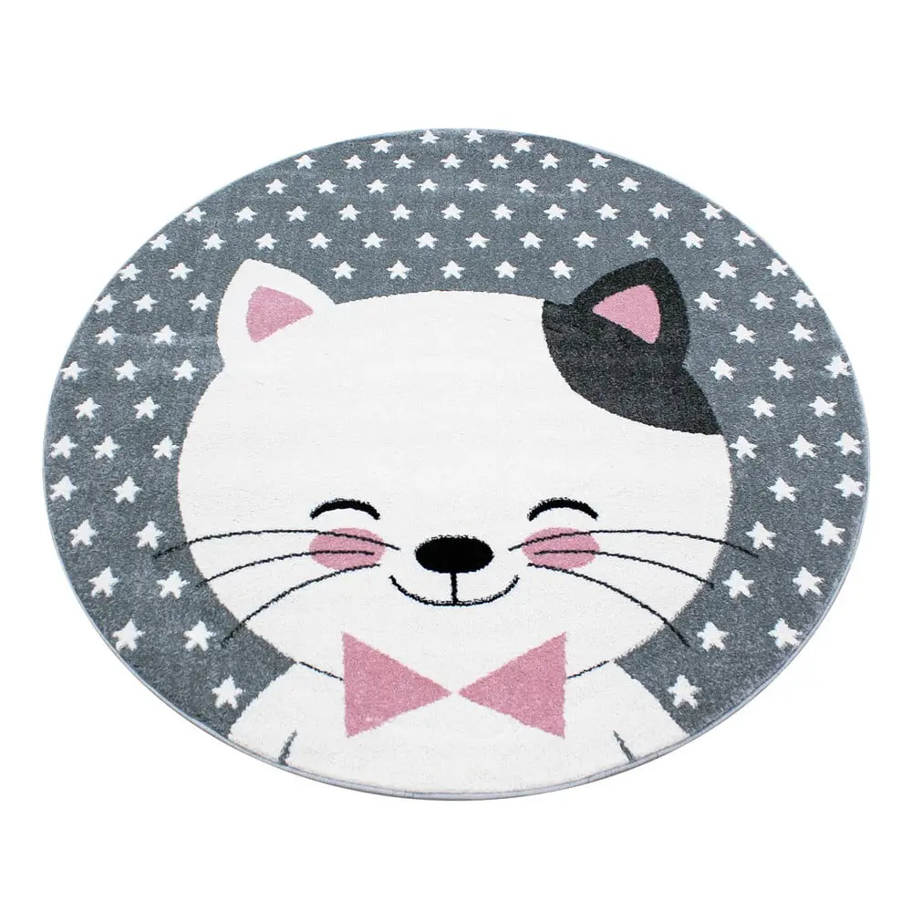 Růžovo-šedý dětský koberec ø 120 cm Kids – Ayyildiz Carpets