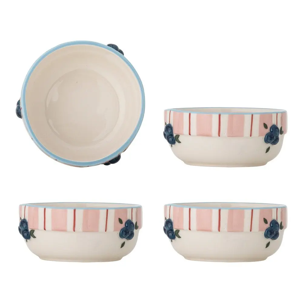 Růžové/krémové keramické polévkové misky v sadě 4 ks 295 ml Carry – Bloomingville