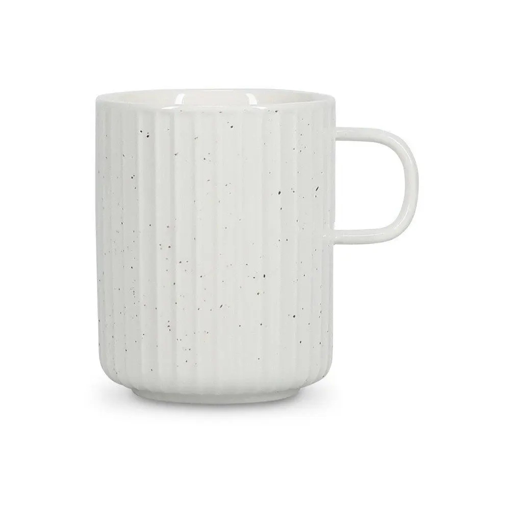 Bílý hrnek z kostního porcelánu 410 ml Ora Gloss – Salt&Pepper