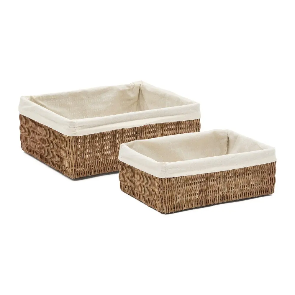 Ratanové košíky v sadě 2 ks 28x20x10 cm Indali – Kave Home