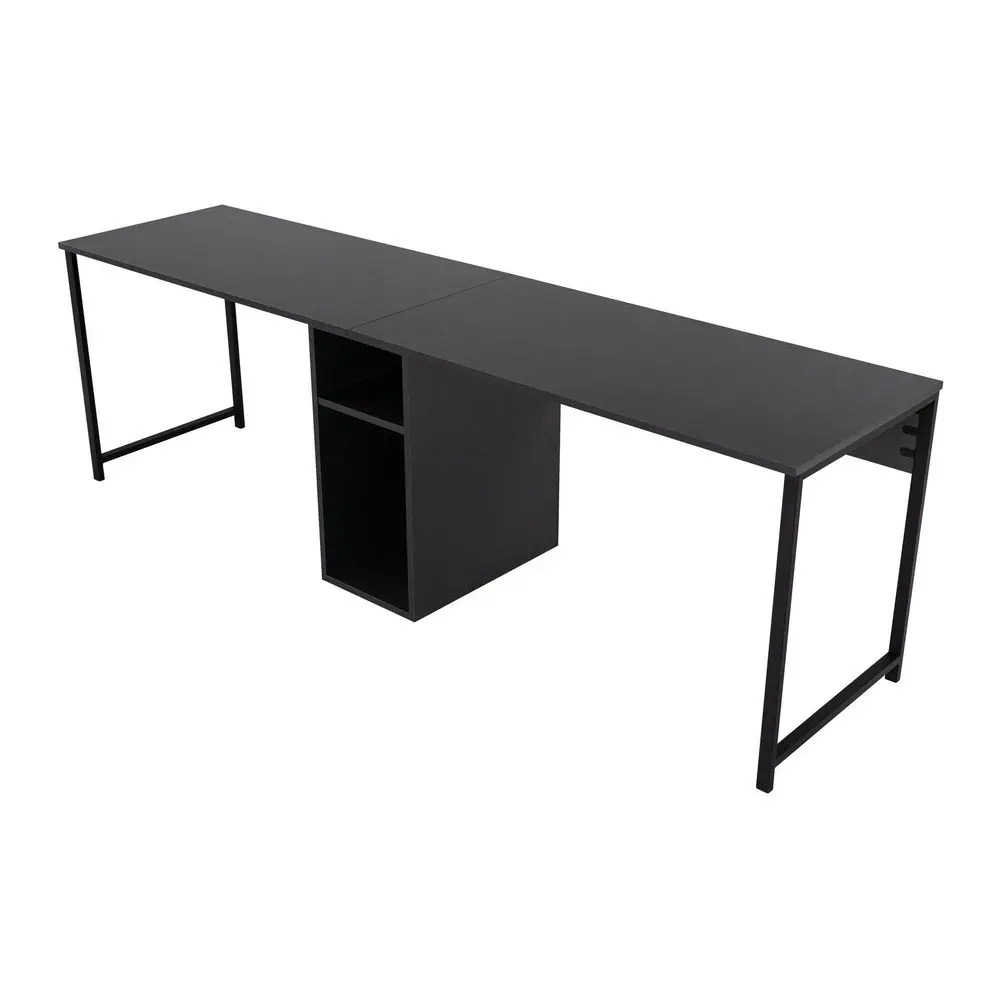 Kalune Design Kancelářská sestava pro 2 osoby TWIN antracitová