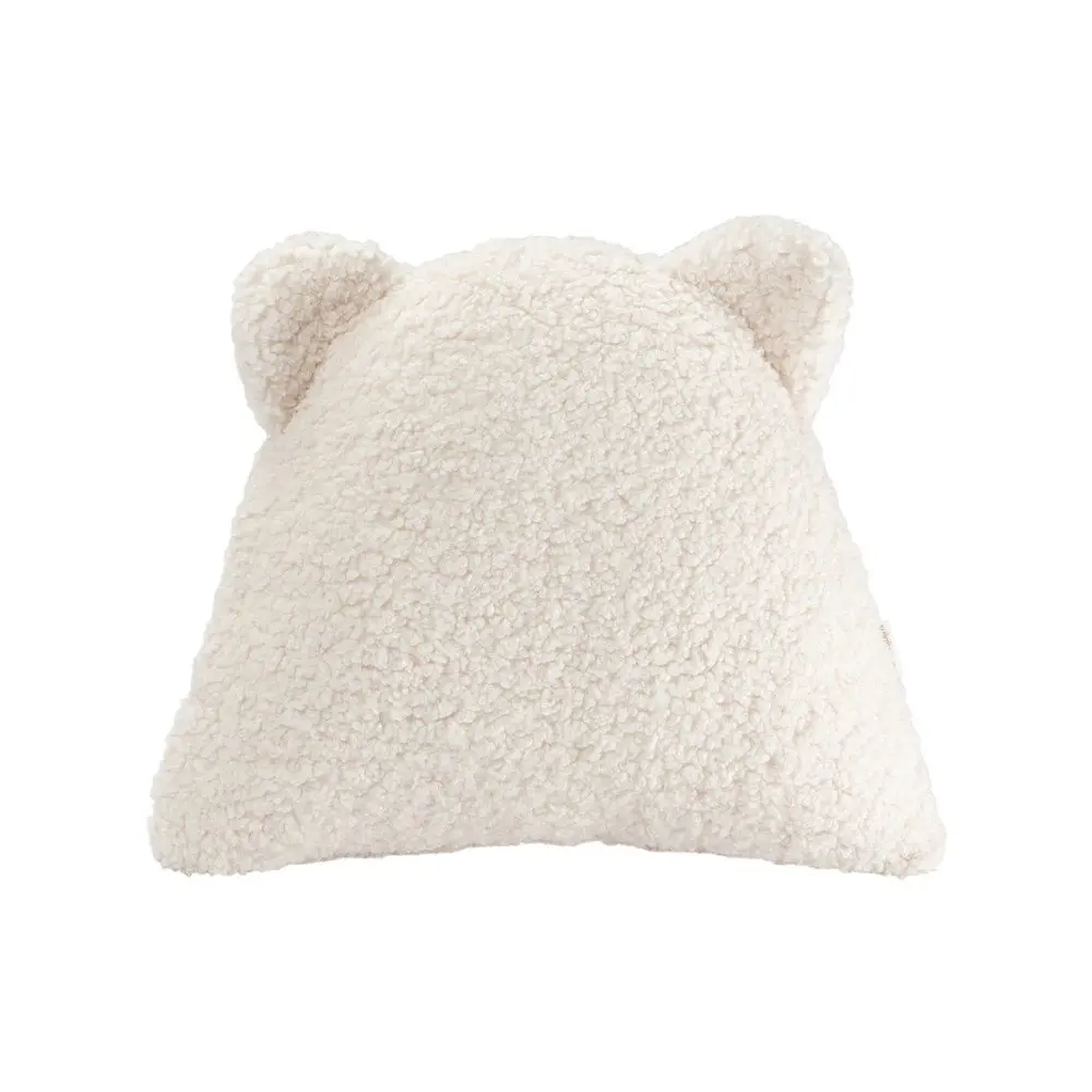 Krémový dětský pohovkový polštář z textilie bouclé Bear – Wigiwama