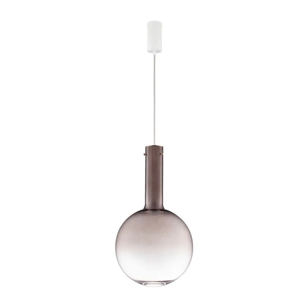 Hnědé skleněné LED stmívatelné závěsné svítidlo ø 30 cm Nostos – Nova Luce