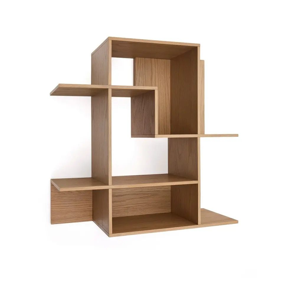 Modulární policový systém v dekoru dubu v přírodní barvě 80x80x25 cm Ina – Kave Home
