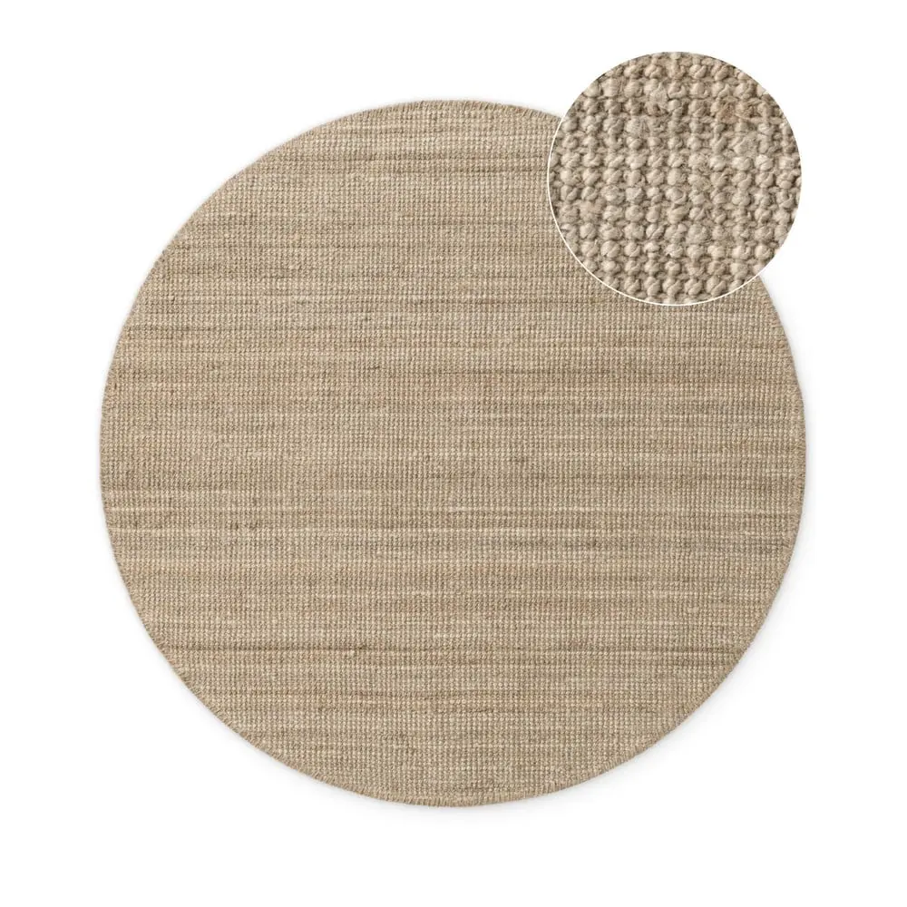 Jutový kulatý koberec taupe ø 160 cm Bouclé Jaipur – Hanse Home
