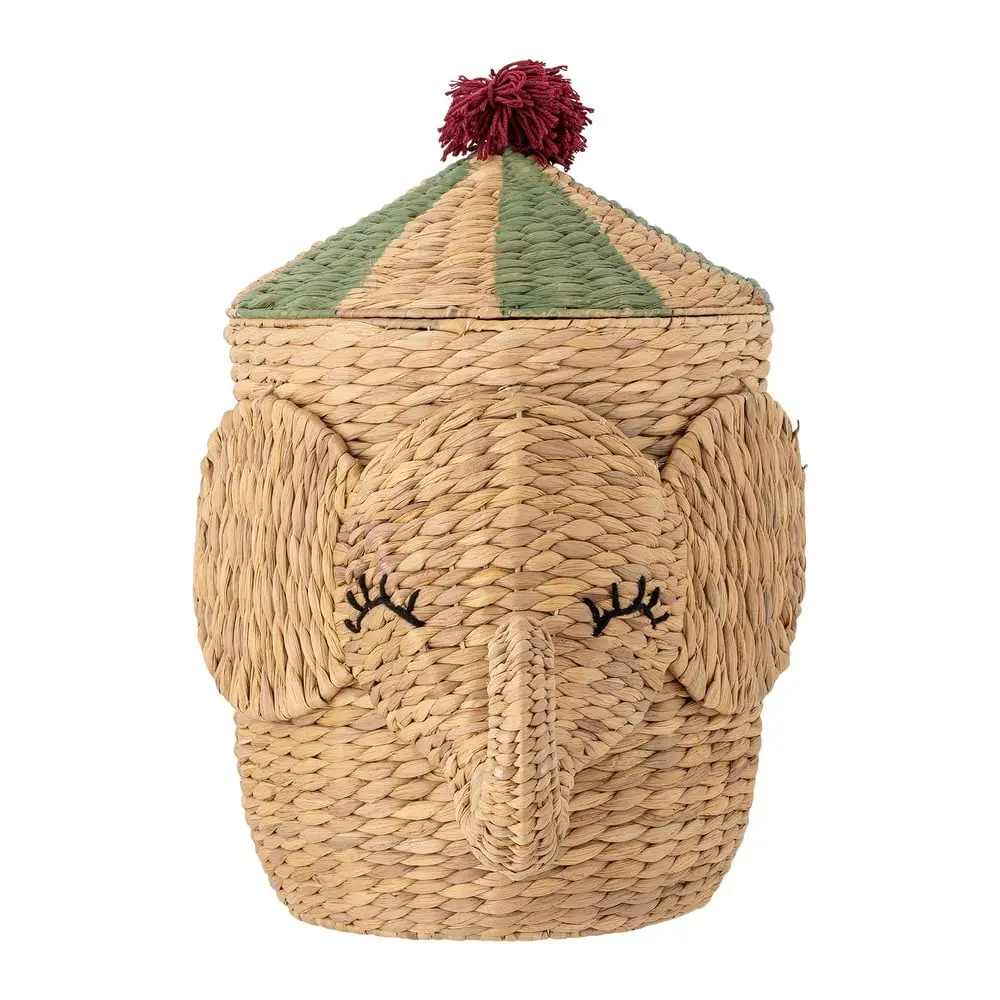 Dětský koš na hračky z vodního hyacintu v přírodní barvě ø 35x50 cm Bobo – Bloomingville Mini
