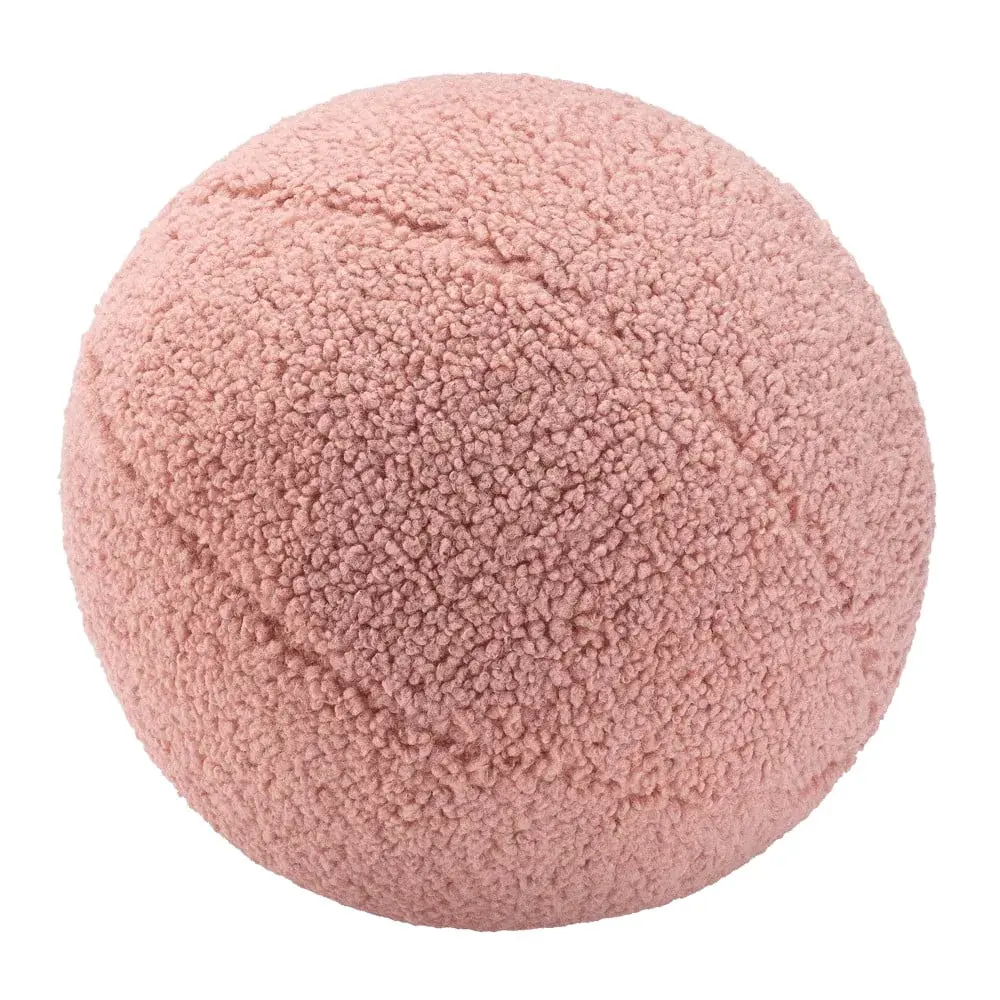 Růžový dětský pohovkový polštář z textilie bouclé Ball – Wigiwama