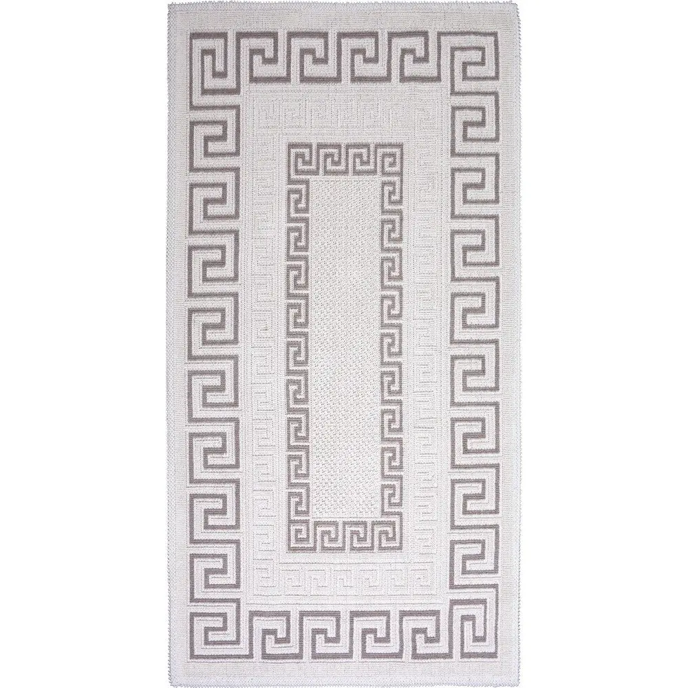Šedobéžový bavlněný koberec Vitaus Versace,