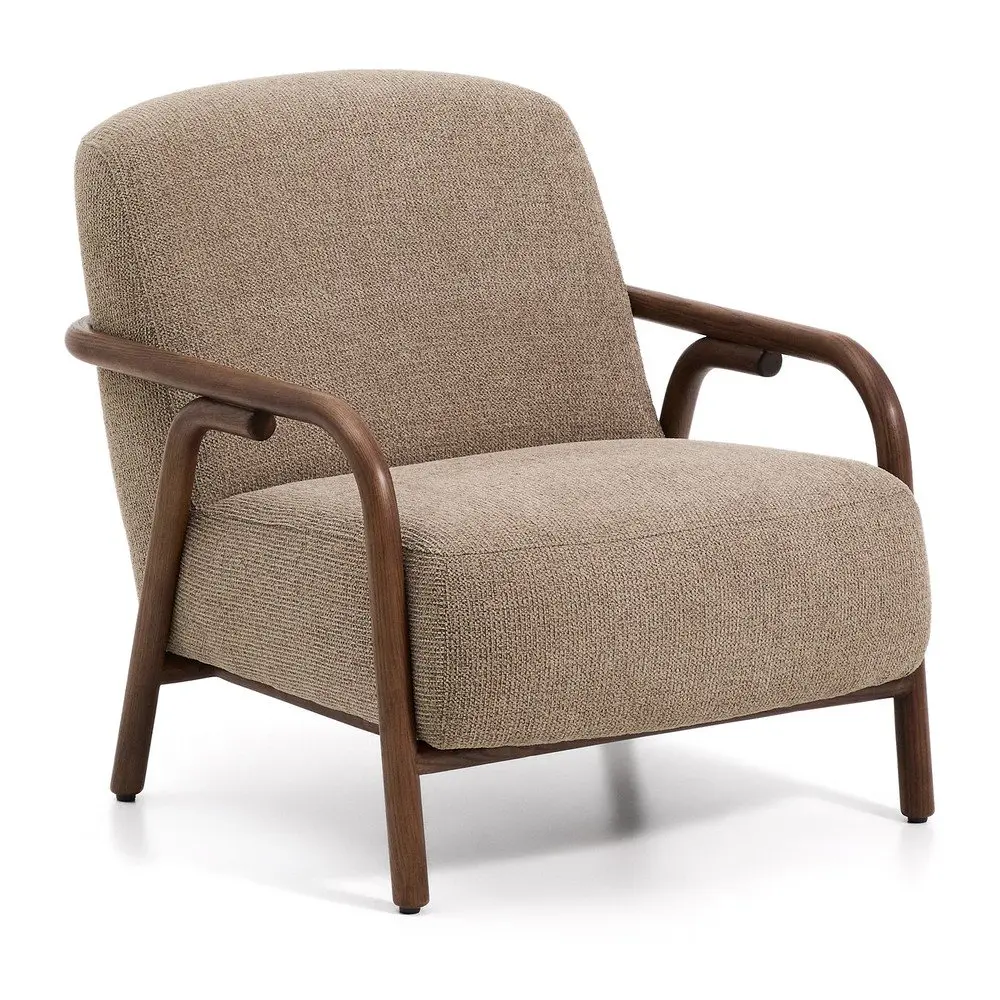 Taupe žinylkové křeslo Sylo – Kave Home