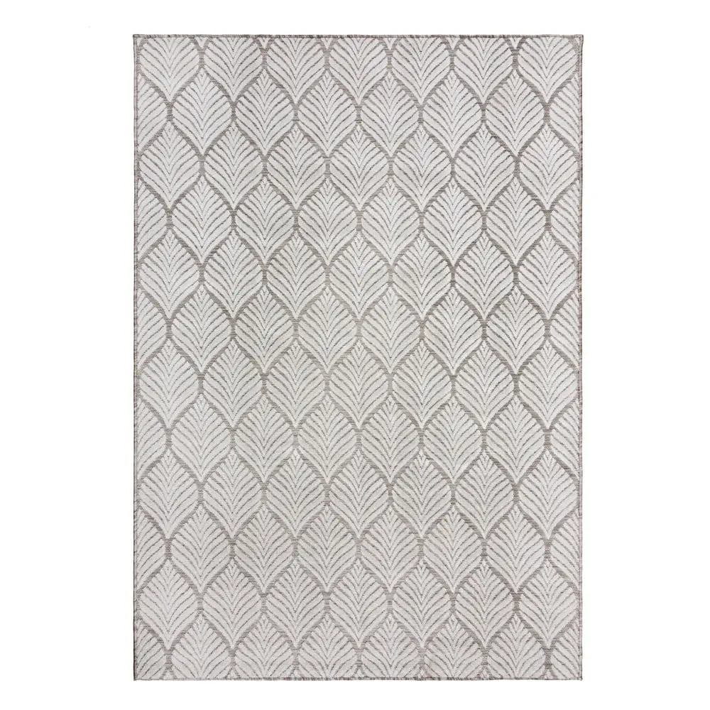Vnitřní a venkovní koberec slonovinový 160x230 cm Elm Leaf – Flair Rugs