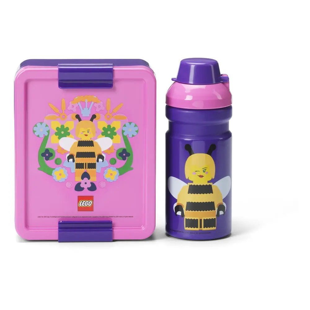 LEGO Bee desiatový set (fľaša a box) - fialová