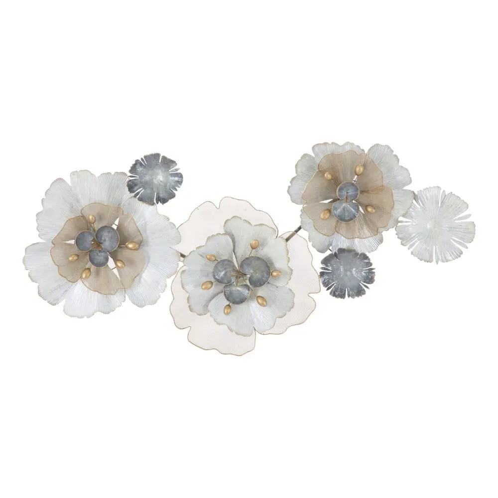 Mauro Ferretti Kovová nástěnná dekorace Flowery 119x60 cm vícebarevná