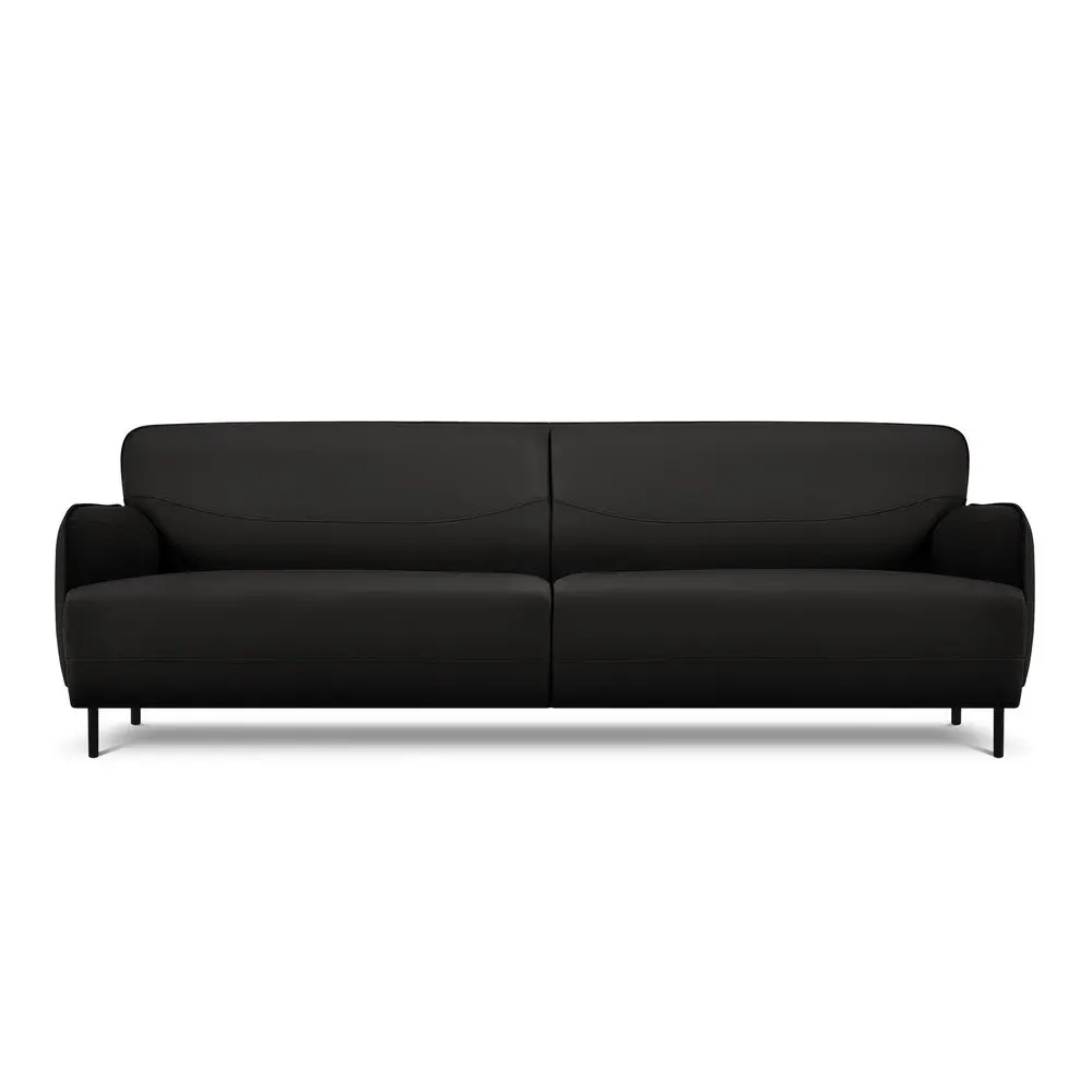 Černá kožená pohovka Windsor & Co Sofas Neso, 235 x 90 cm