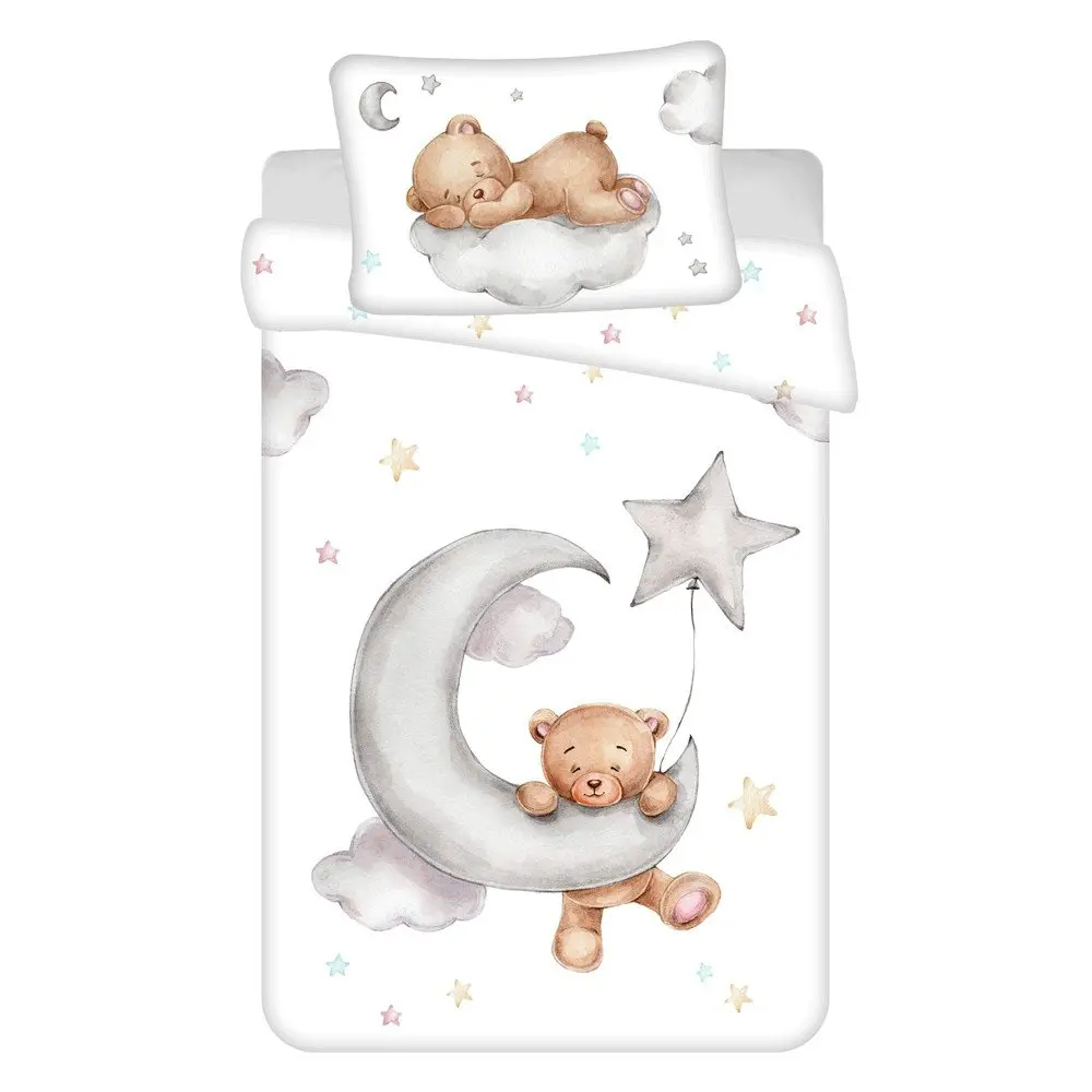 Bavlněné dětské povlečení do postýlky 100x135 cm Teddy "Moon" – Jerry Fabrics