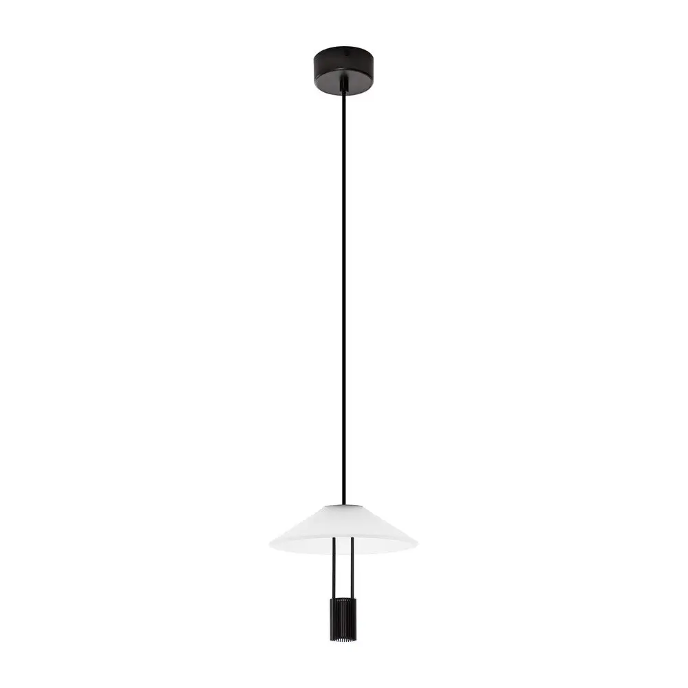 Matně černé hliníkové LED závěsné svítidlo se stínidlem z akrylového skla ø 22 cm Anafi – Nova Luce