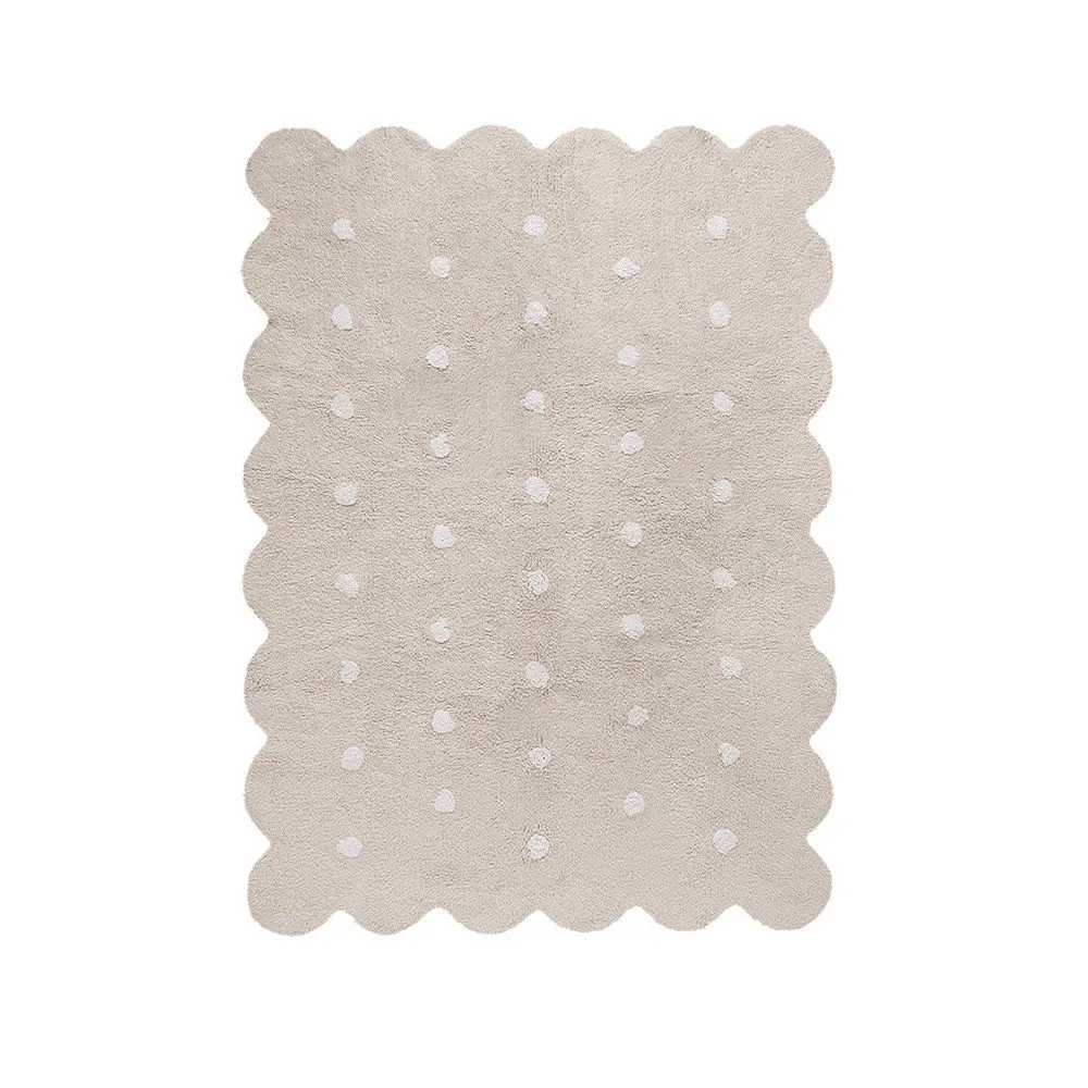 Béžový pratelný ručně tkaný bavlněný dětský koberec 120x160 cm Biscuit Beige – Lorena Canals