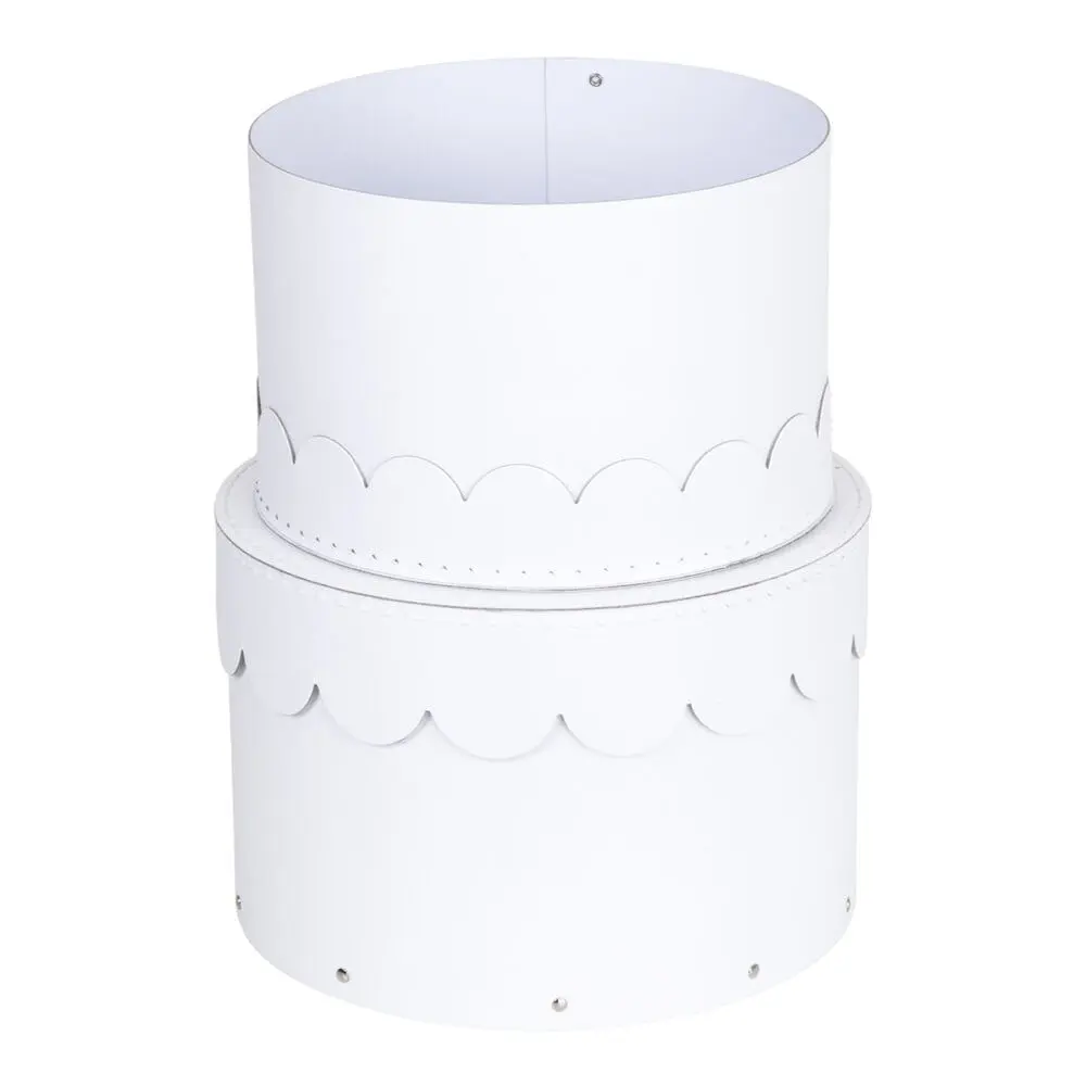 Bílé kartonové úložné boxy v sadě 2 ks s víkem ø 26x17,5 cm Wilma Paper Laminate – Bigso